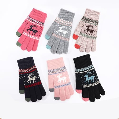 Winter Wool Fingerless Gloves for Women Men Gloves with Touchscreen Fingers Soft Knit for Cycling Sports Outdoor