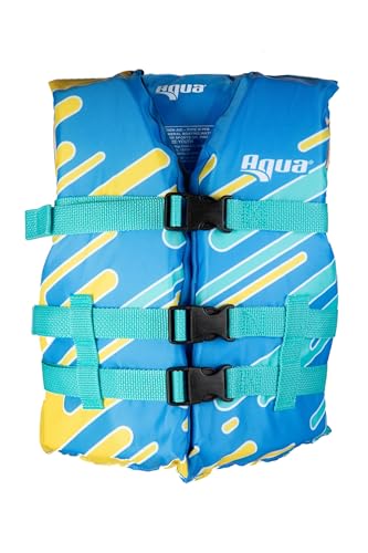 Aqua Leisure New Oceans7 US Coast Guard-Approved, Type III – Youth Life Jacket – Personal Flotation Device with with Comfo...