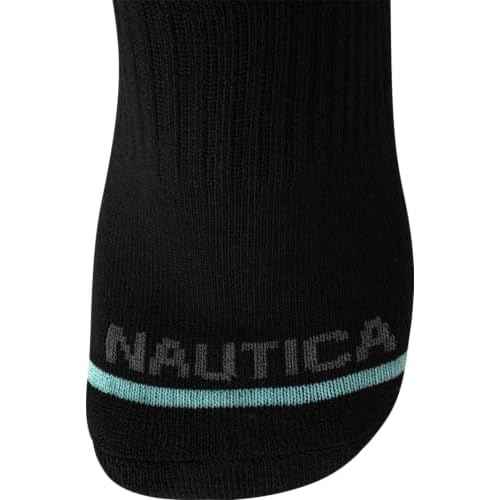 Nautica Womens Quarter Socks - 12 Pack Moisture Control Cushioned Athletic Socks for Women for Sport & Gym Wear (Size: 4-10)