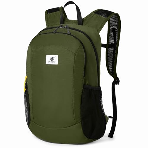 SKYSPER Hiking Backpack Ultralight Packable RFID Travel Daypack Small Nylon Stuff Pack 16L Outdoor Bag for Women Men