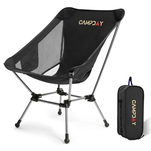 Campday Camping Chair Portable Hiking Ultralight Backpacking Small Lightweight Folding Chair for Outdoor Camp Hunting Beac...