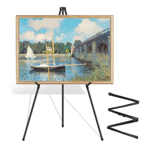 Thickened Easel Stand for Sign 65'' Metal Art Easels for Wedding, Portable Picture Stands for Display, Collapsible Floor E...