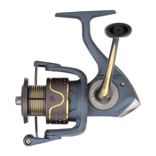 Pflueger President Spinning Fishing Reel, Size 35, 10 Stainless Steel Ball Bearing System, Sealed Oil Felt Front Drag, Lightweight Graphite Construction