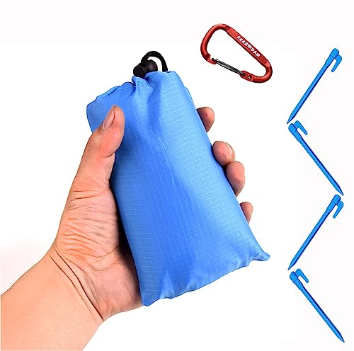 Acazmpar Waterproof Camping Tarp, Ultralight Tent Footprint Backpacking Tarp for Camping, Hiking and Outdoor Activities (B...
