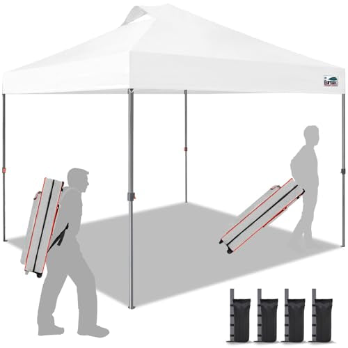 Eurmax USA NOMATTER ONE-Person Open&Close 10x10ft Pop Up Canopy Tent，Portable Shelter Canopy for Outdoor Events，Instant Ca...