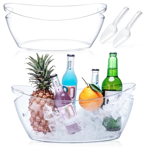 Ice Buckets for Parties, 2 PCS Ice Bucket for Cocktail Bar, 5.5L Drink Buckets for Parties, Wine Cooler, Champagne, Cockta...