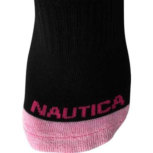 Nautica Womens No Show Socks - 12 Pack Cushioned Moisture Wicking Low Cut Womens Ankle Sock - Breathable Athletic Women Socks