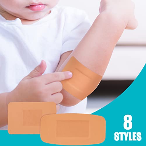 Lounsweer 720 Pcs Assorted Bandage Bulk Variety Pack Flexible Adhesive Breathable Bandage for Waterproof Fingertip Wound C...
