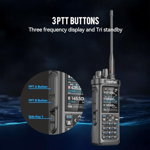 Radtel RT-950 Ham Radio 10W Walkie Talkie Long Range Handheld Two Way Radio, AM/FM/CB/SW/MW/LW Receive, GPS/APRS, Wireless...