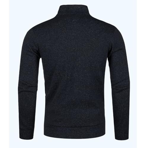 Men’s Color Blocked Zip-Up Jacket, Soft Knitted Sleeves and Stand Collar for Outdoor Casual Wear