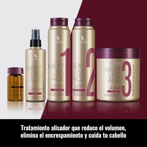 Lendan - Hair Conditioner - Neutralizing Cream Next Liss Age N¨¬3-500ml - Step 3 Professional Pack - Completes the Straightening Process - Nourishes, Hydrates, and Soften - Long-Lasting Straightening