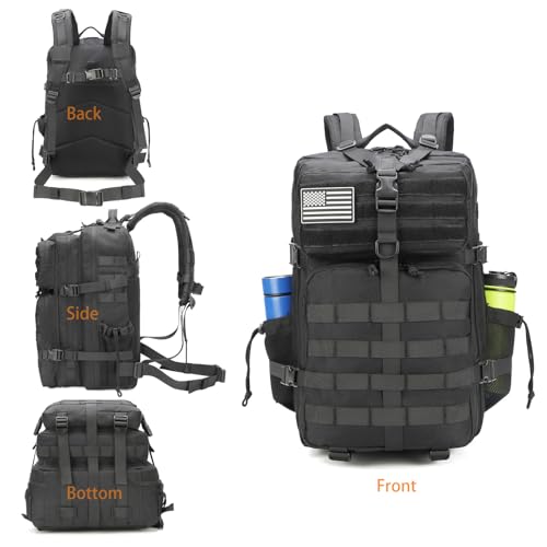 ONE WVW PIN Tactical Backpack with Gun Holster, 45L Military Backpack for Men Assault Pack Bug Out Bag Large Daypack 3-Day...