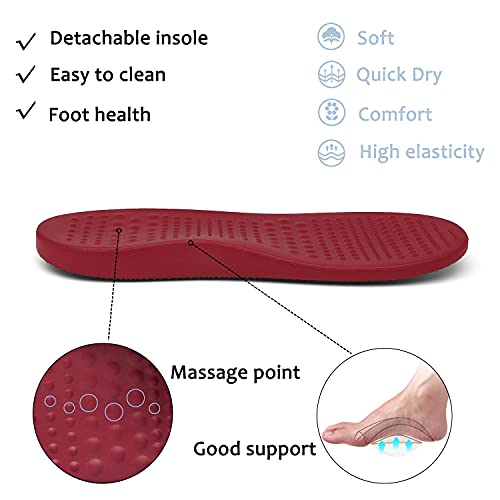 ChayChax Men's and Women's Arch Support Clogs Garden Shoes Slip-on Outdoor Beach Slippers with Removable Cushion Footbed