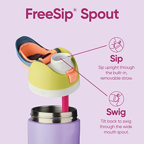 Owala FreeSip Insulated Stainless Steel Water Bottle with Straw, BPA-Free Sports Water Bottle, Great for Travel, 32 Oz, Ve...