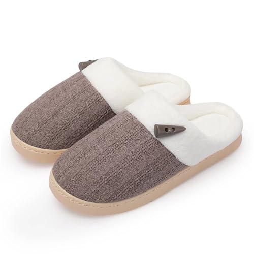 NineCiFun Women's Slippers Scuff Comfy Lightweight House Shoes Slip on Memory Foam Bedroom Slippers Indoor Outdoor Home Sh...