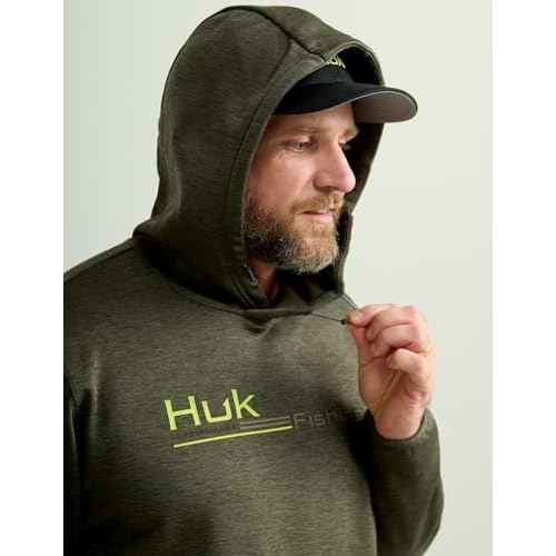 HUK Men's Coldfront+ Graphic, Performance Fishing Hoodie