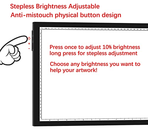 DONPODER A3 Light Pad for Diamond Painting with Stand, Diamond Art Light Board 5500 Lux,Tracing Light Box 10 Levels/Steple...