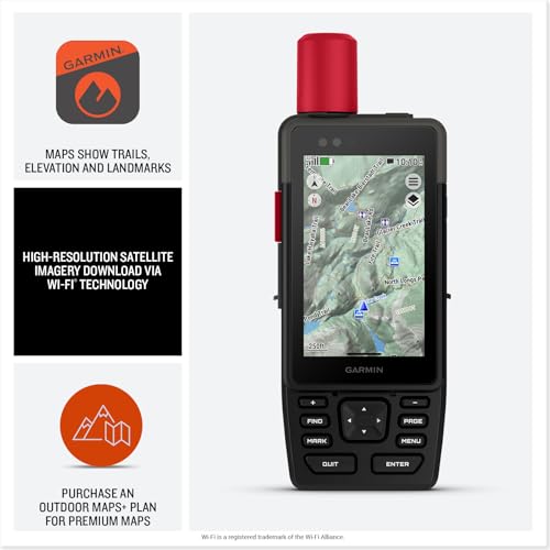 Garmin® GPSMAP® H1i Plus, Premium GPS Handheld Navigator with inReach® Plus Technology to Share Texts, Photos, Voice Memos...