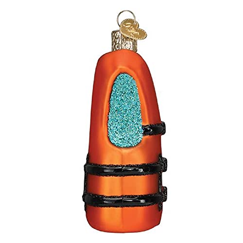 Old World Christmas Ornaments Life Jacket Glass Blown Ornaments for Christmas Tree