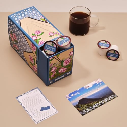 Atlas Coffee Club Coffee Pods – Dark Roast, Single-Origin El Salvador, 24 Count – Compatible with Keurig K-Cup Brewers – 100% Recyclable, Premium Arabica Coffee