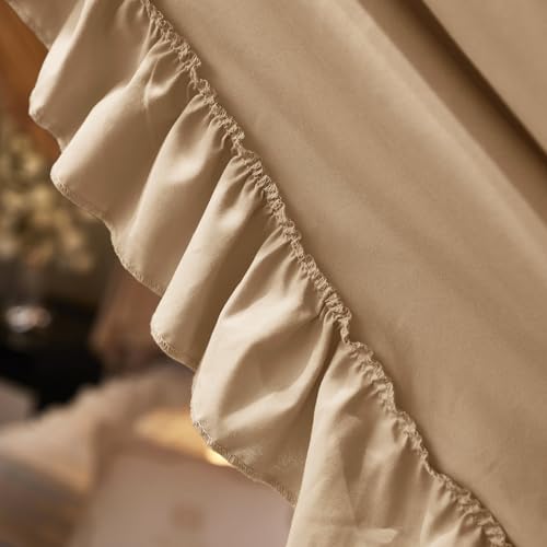 Mengersi Canopy Bed Curtains Queen Size,Royal Breathable Private Space-Elegant Bed Curtains Bedroom Decor for Adults,Champ...
