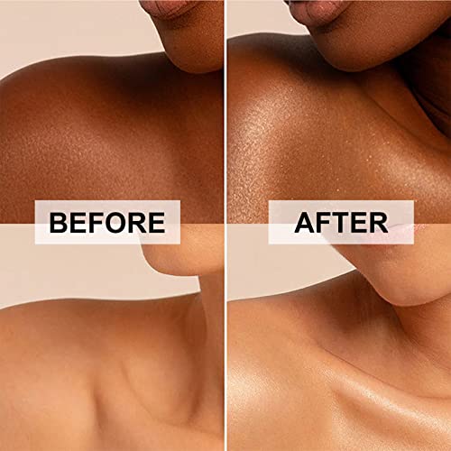Body Shimmer Oil, Rose Gold Natural Glow Luminizer, Long Lasting Waterproof Moisturizing Liquid Illuminator Highlighter Ma...