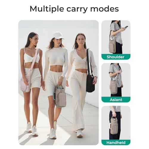 BAGSMART Water Bottle Holder Bag with Strap, 40/32 oz Crossbody Bag Gym Accessories, Sling Purses for Women