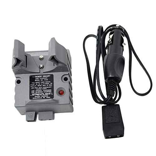 STREAMLIGHT Stinger Smart Charger Holder with 12V DC Car Charge Cord - Intended for Use with Stinger Series Flashlights
