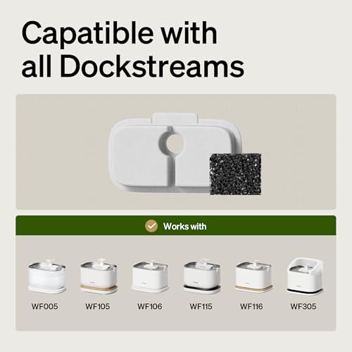 PETLIBRO Replacement Filters for Dockstream Cat Water Fountain PLWF106/PLWF116/PLWF115/PLWF105/PLWF005, 4 Months Set of Re...