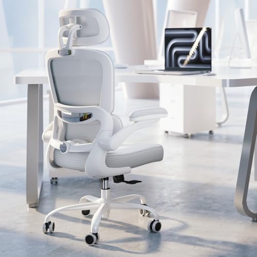 TRALT Ergonomic Office Chair - Desk Chair with Adjustable Headrest Lumbar Support Computer Chair - Mesh Comfy Chair with F...