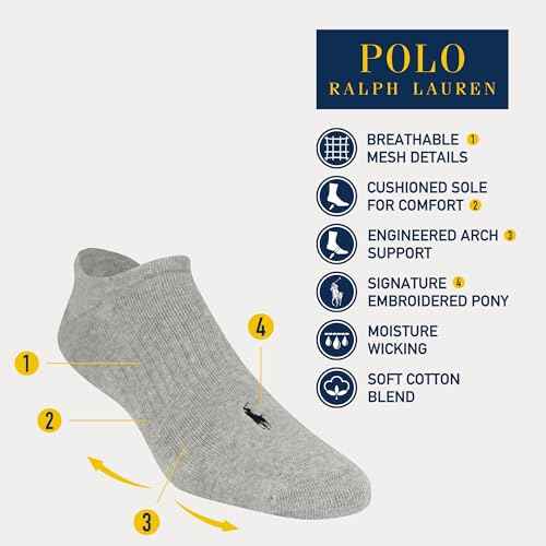 POLO RALPH LAUREN Athletic Performance Low Cut Socks (6-Pack)