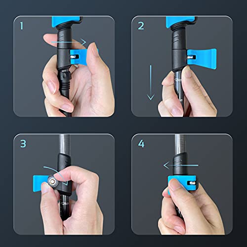 TheFitLife Carbon Fiber Trekking Poles – Collapsible and Telescopic Walking Sticks with Natural Cork Handle and Extended E...