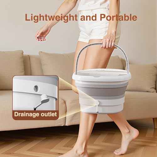 torktak Pedicure Foot Spa with Bubble and Heat,Collapsible Foot Soaking Tub with Remote Control,Pedicure Tools for Feet,Foot Bath Soak Tub Gift for Women/Men,Mom/Dad