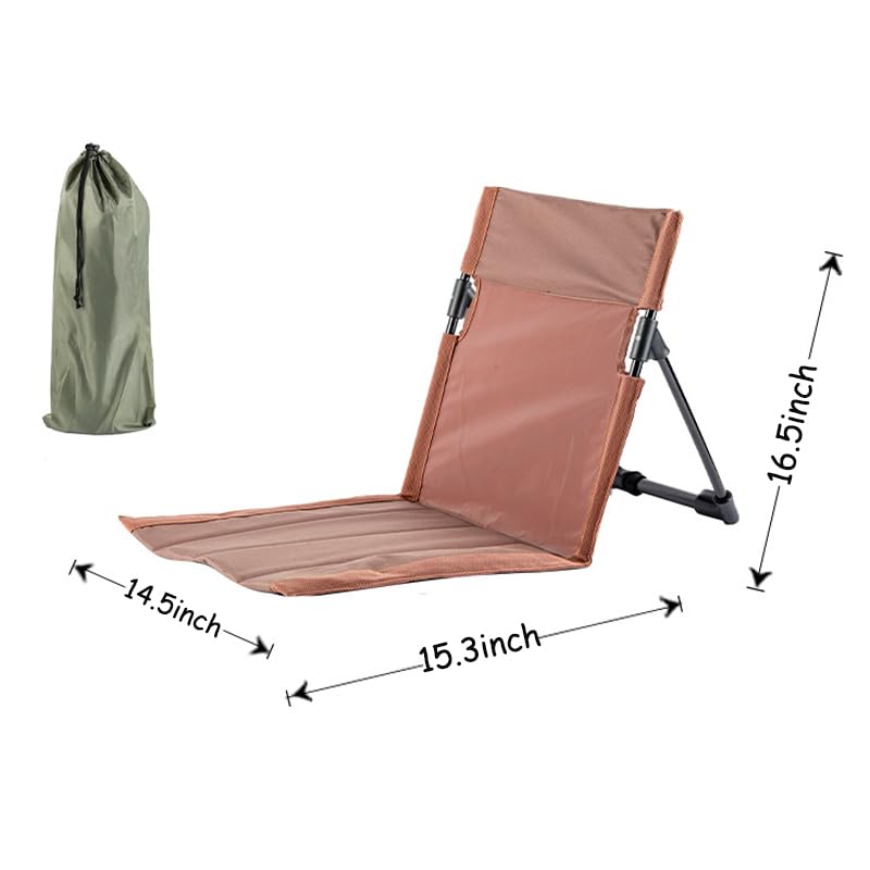 JQlabeit Ultra-Light Folding Camping Chair with Backrest,Outdoors Relaxing Floor Seat for SwimmingPool Beach Lawn Picnic R...