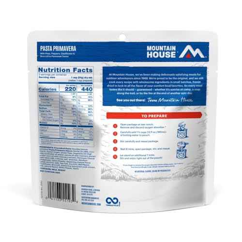 Mountain House Pasta Primavera Freeze Dried Backpacking & Camping Food 6-Pack