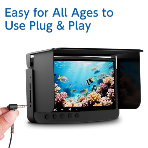 Underwater Fishing Camera Infrared Night Fishing Camera 5-inch HD Screen Equipped with 66-Foot About 20 Meters Cable 10000...