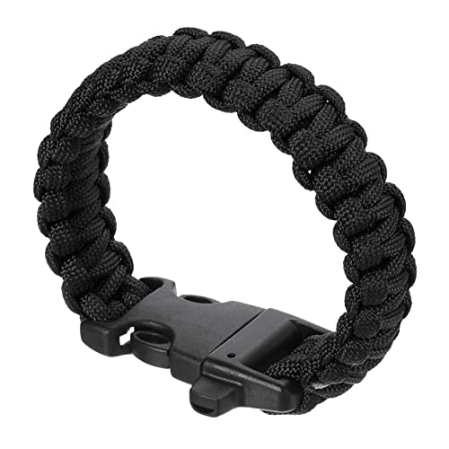 Survival Paracord Bracelets, Plaited Parachute Bracelet with Plastic Buckle Party Favors Camping Gifts Outdoor Wraps for M...