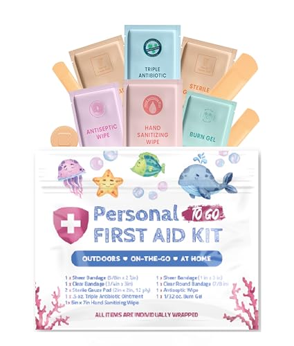 Portable Travel Size First Aid Kit - Perfect for Home, Office, Car, School, Business, Travel, Hiking, College, and Outdoor...
