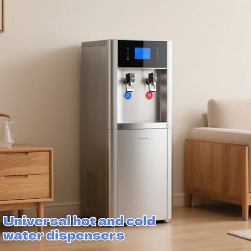 2Pcs Push Button Water Dispenser Easy Install Dual Valve Replacement Spigots for Standard Size Hot Cold Water Coolers