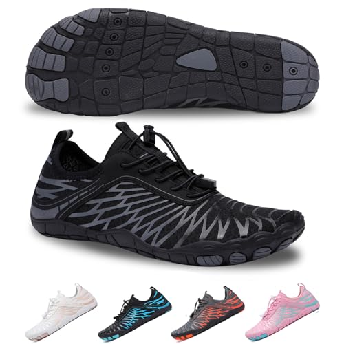 SIOSNETA Hike Barefoot Shoes for Women Men, Breathable Non-Slip Athletic Footwear, Wide Toe Water Shoes for Hiking, Non-Sl...