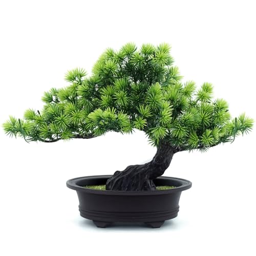 yoerm Artificial Bonsai Tree Fake Plants for Home Decor, Living Room Bathroom Bookshelf Entryway Table Wall Shelf Modern F...