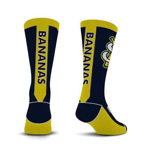 For Bare Feet SAVANNAH BANANAS MVP Crew Sock Team Colors YOUTH