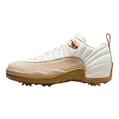 Nike DM9016-109 Golf Air Jordan 12 Low Golf Driftwood Golf Shoes, White US 9