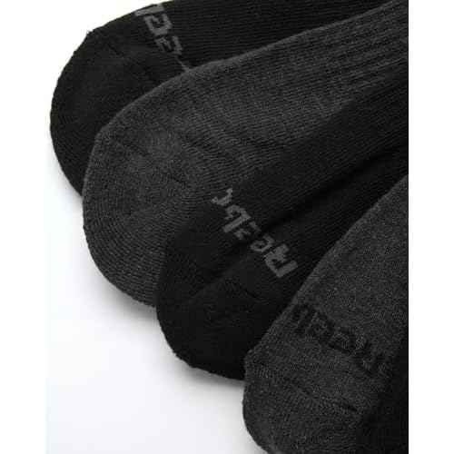 Reebok Mens Athletic Crew Socks - 5 Pack Moisture Wicking Cushioned Athletic Socks for Men with Reinforced Seams (6-12.5)