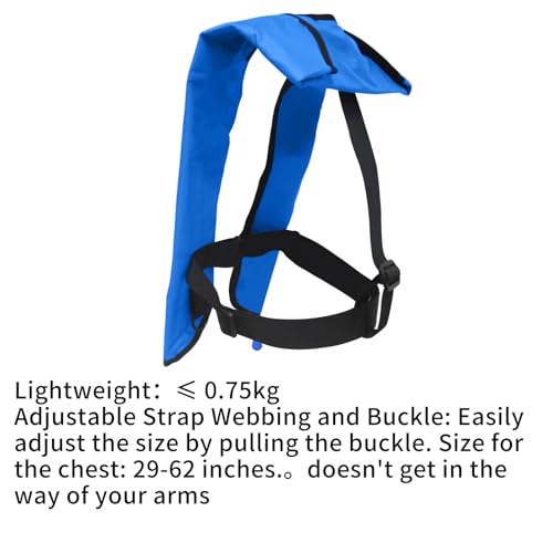 Automatic Inflatable Life Jacket|Life Vest for Adults|PFD Low Profile|Supports up to 330 lbs(YSH709)
