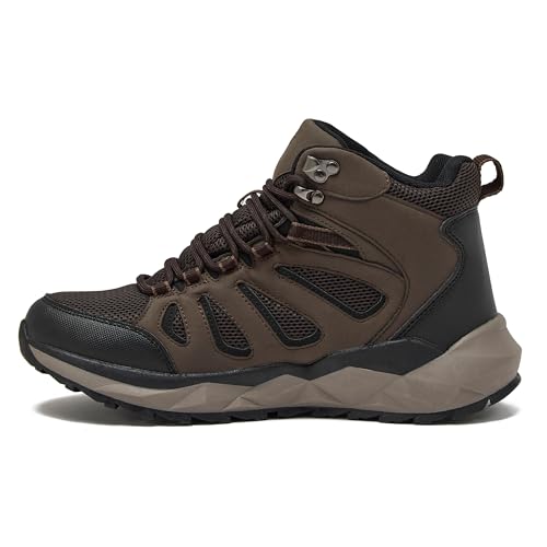 HI-TEC Valley Geo Mid Waterproof Hiking Boots for Men, Lightweight Breathable Outdoor Trekking and Trail Sneakers, Sizes 7...