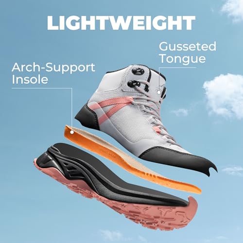 NORTIV 8 Women's Hiking Boots Waterproof Lightweight Outdoor Trekking Comfortable Non-Slip Backpacking Camping Ankle Boot ...
