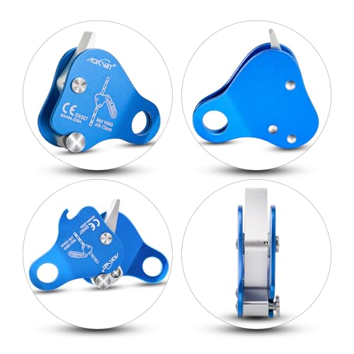 Climbing Ascender Rope Grab Fall Protection Belay Device Tree Climbing Gear Rappelling Equipment Rope Ascender for Rock Cl...
