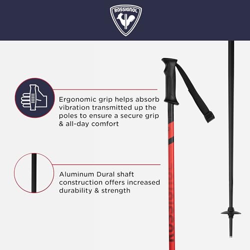 Rossignol Tactic Alpine Ski Poles - Strong, Lightweight Downhill Ski Poles