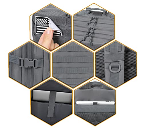 QT&QY 45L Tactical backpack & Tactical Toiletry Bag